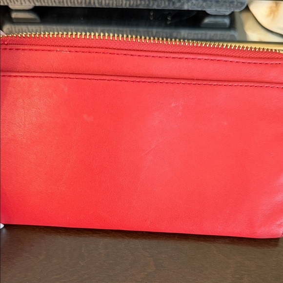 Coach Vintage orange Red smooth leather Wristlet - Picture 5 of 8